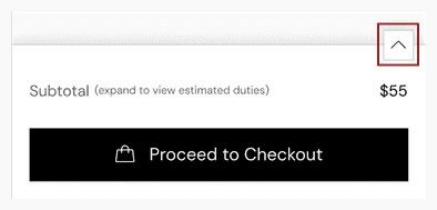 Locate the Arrow Above Subtotal
